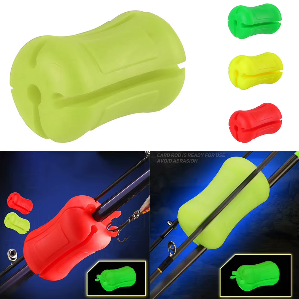 1 Pc Fishing Rod Protection Holder Silicone Stop Puller Storage Rack Fishing Rod Fixed Ball Fishing Accessories