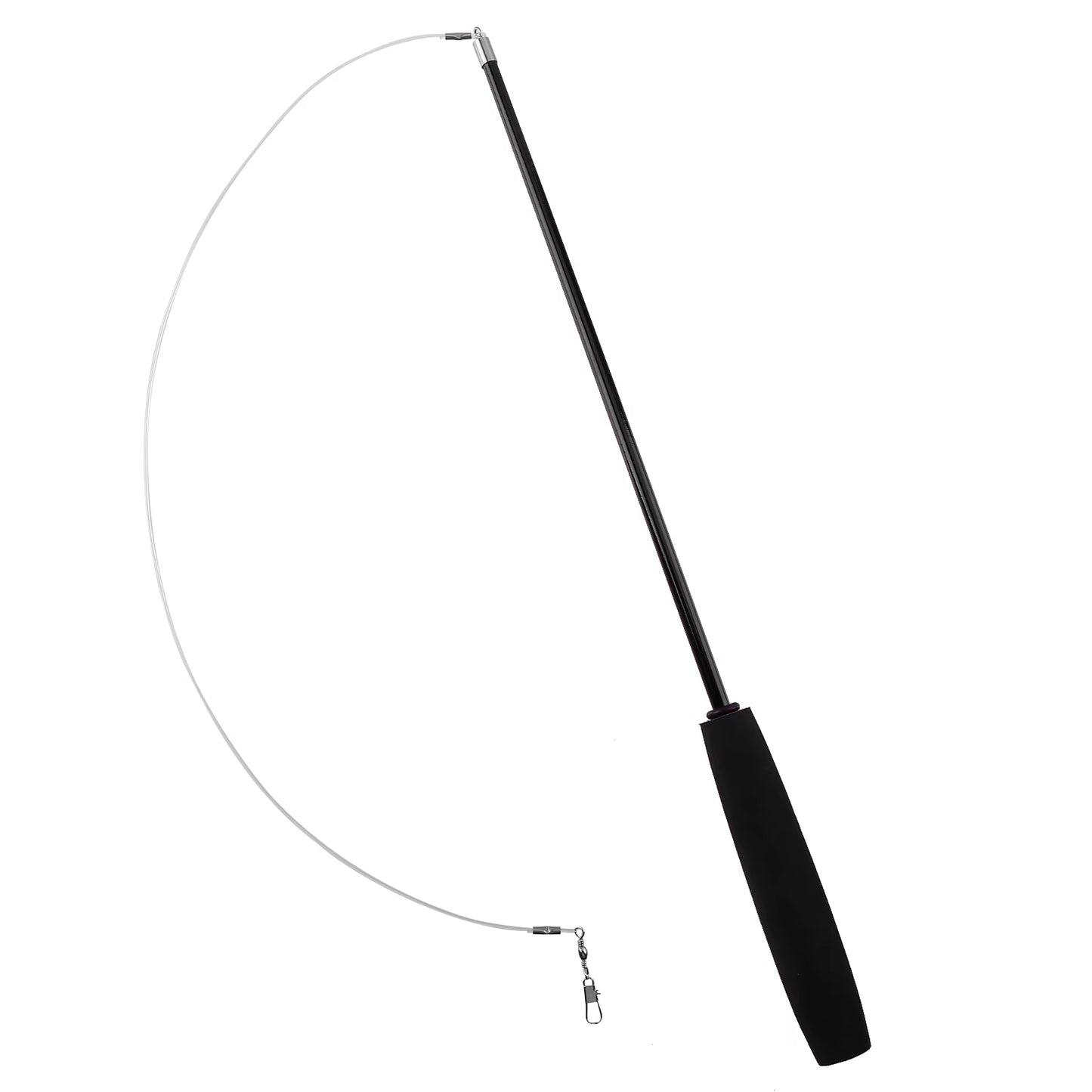 Cat Teaser Wands Interactive Retractable Fishing Pole Wand Cat Catcher Teaser Stick Rod for Kitten Training Exercising