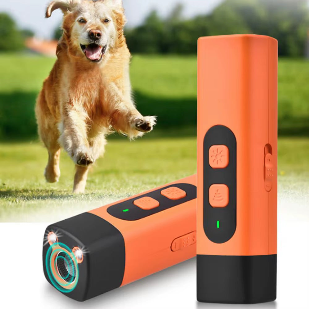 Rechargeable Ultrasonic Pet Dog Repeller Remote Control with LED Flashlight Dog Training Repellents anti Barking Professional
